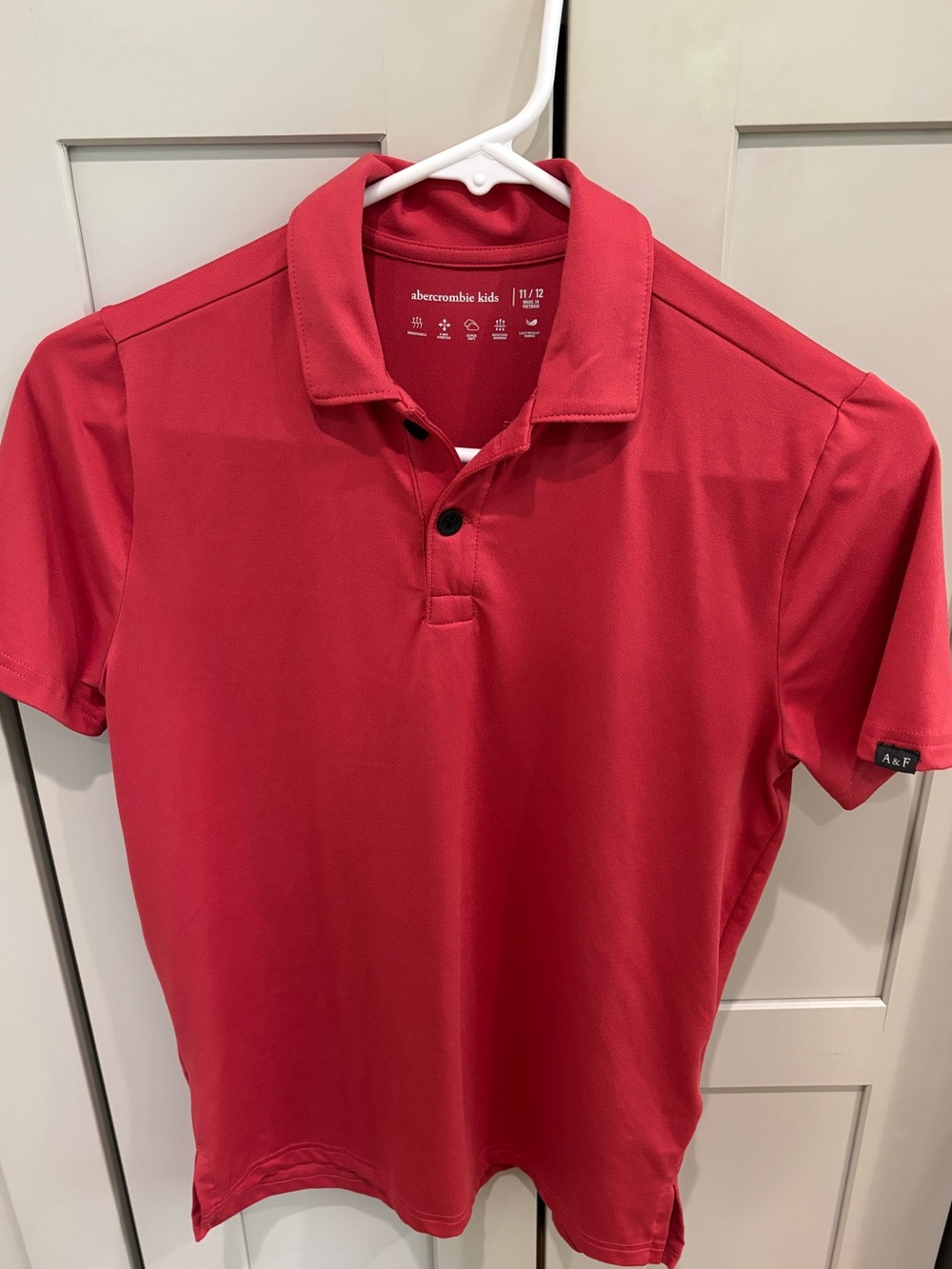 Abercrombie kids Bright Red Polo Shirt